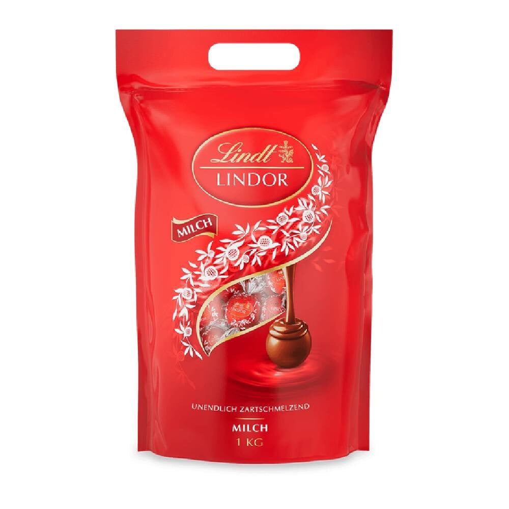 

Конфеты Lindt Lindor Kugel Beutel Milch, молочный шоколад с тающей начинкой, 1000 г