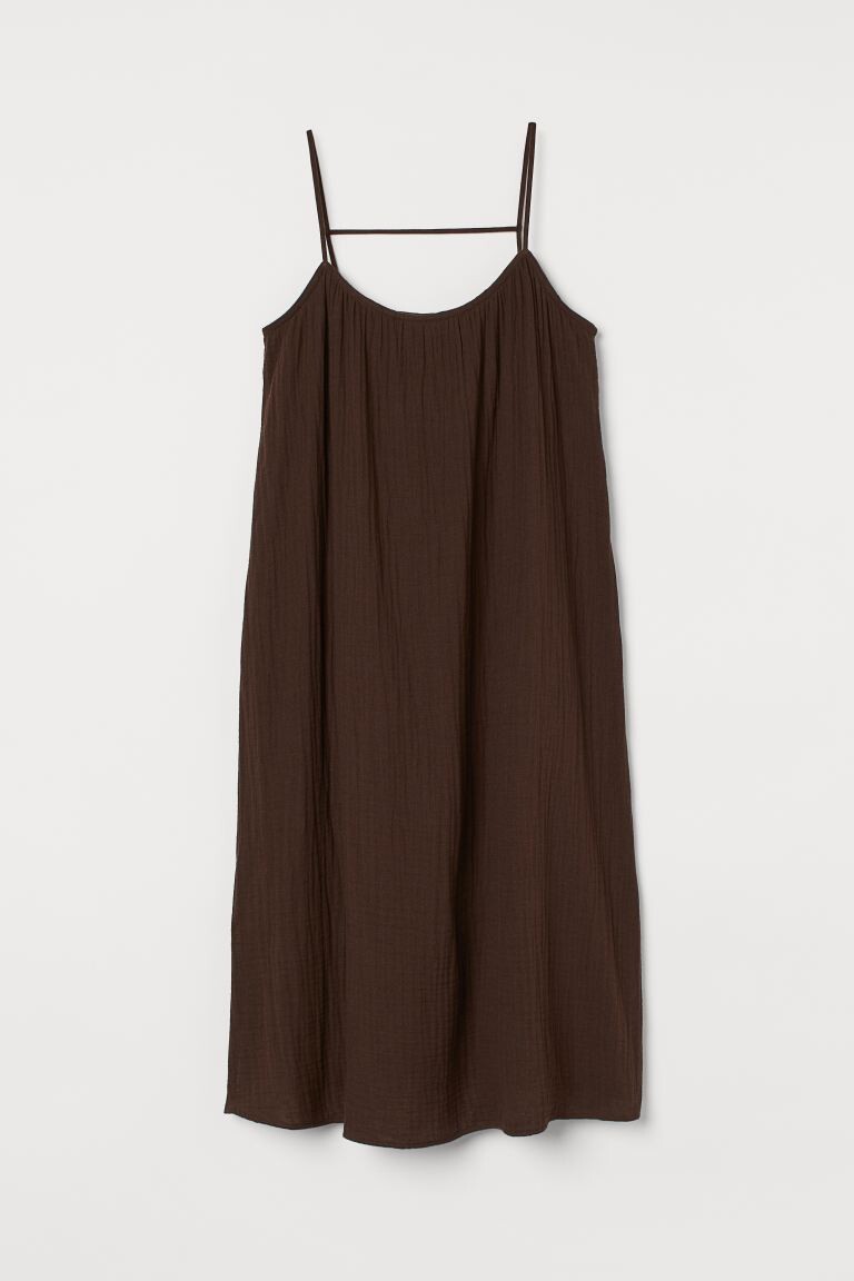 

Платье с разрезом H&M, темно коричневый
