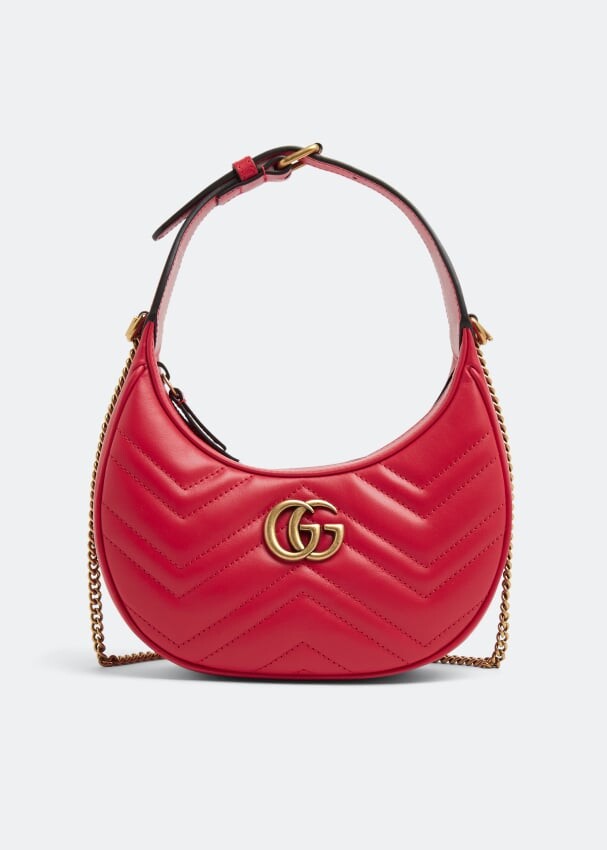 

Сумка GUCCI GG Marmont half-moon-shaped mini bag, красный
