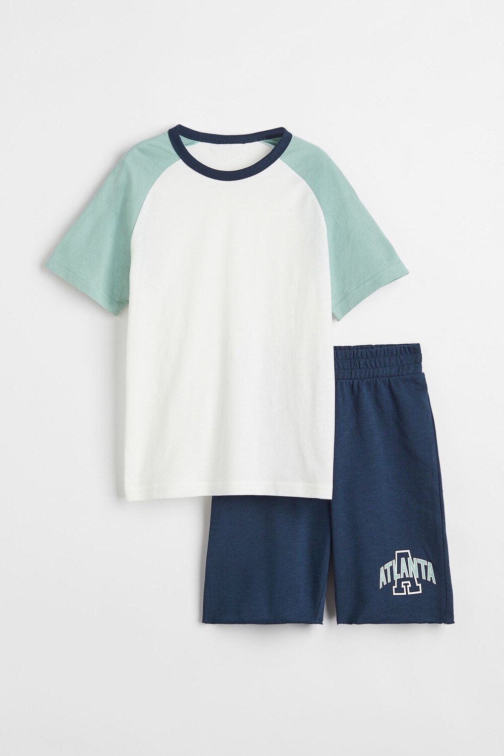 

Пижама с футболкой и шортами H&M, темно-синий/Атланта