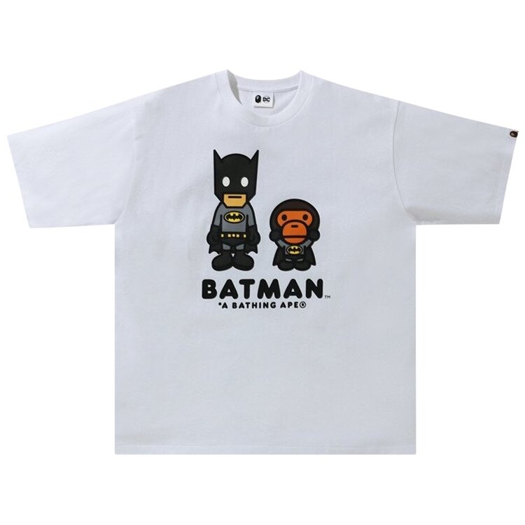 

Футболка BAPE x DC Baby Milo Batman Relaxed Fit Tee 'White', белый