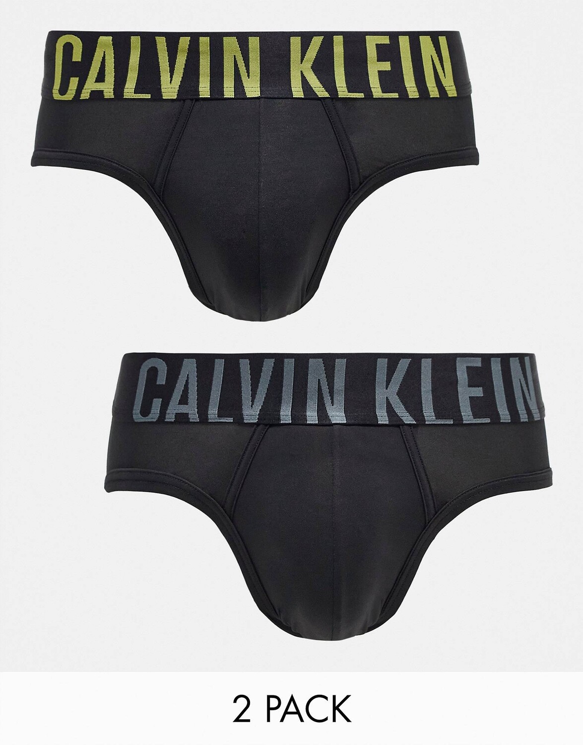 

Комплект из двух пар трусов Calvin Klein черного цвета с поясом с цветным логотипом