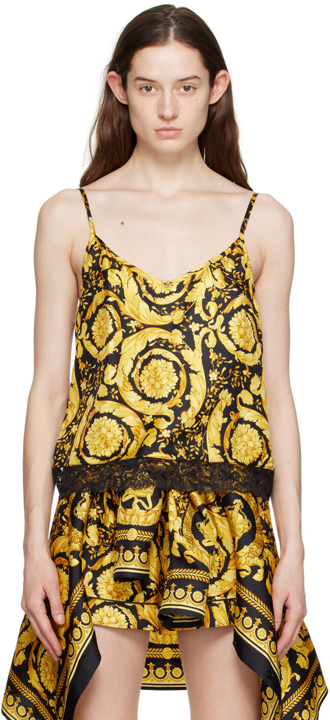 

Черная майка Barocco Versace Underwear