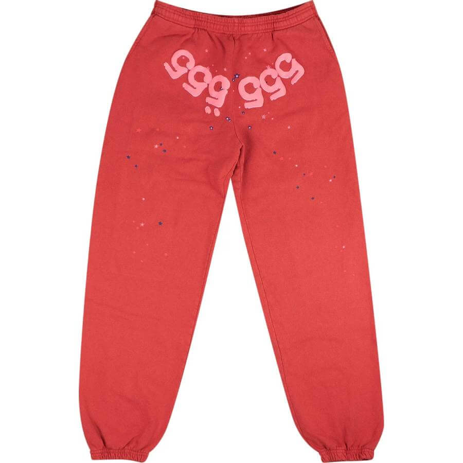 цена Спортивные брюки Sp5der Number 555, красный