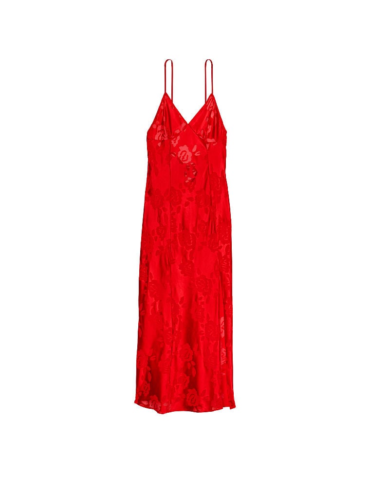 Платье-сорочка Victoria's Secret Archives Burnout Satin, красный фото
