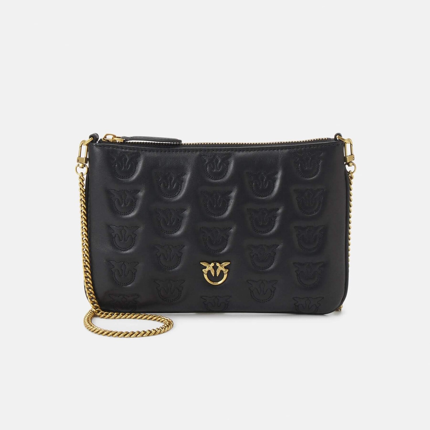 

Клатч Pinko Flat Classic Logo Matelasse, черный