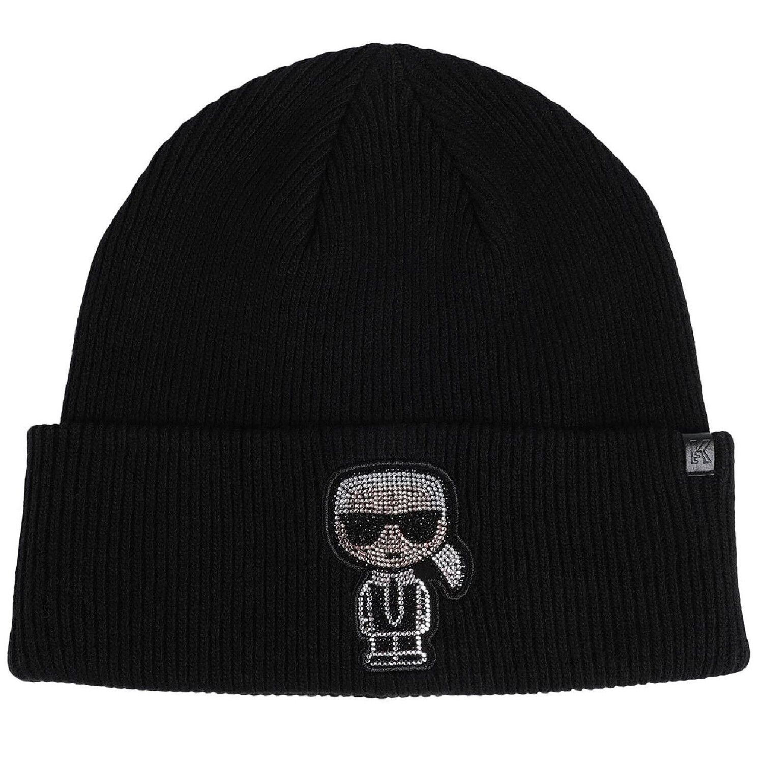 

Вязанная шапка Karl Lagerfeld K/ikonik Rhinest Karl Beanie, черный
