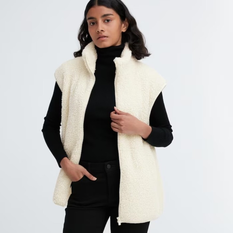 

Жилет Uniqlo Lined Fleece, молочно-белый
