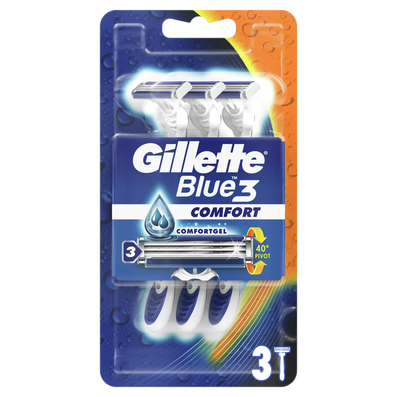 

Gillette Blue3 Comfort мужские бритвы, 3 шт/1 упаковка