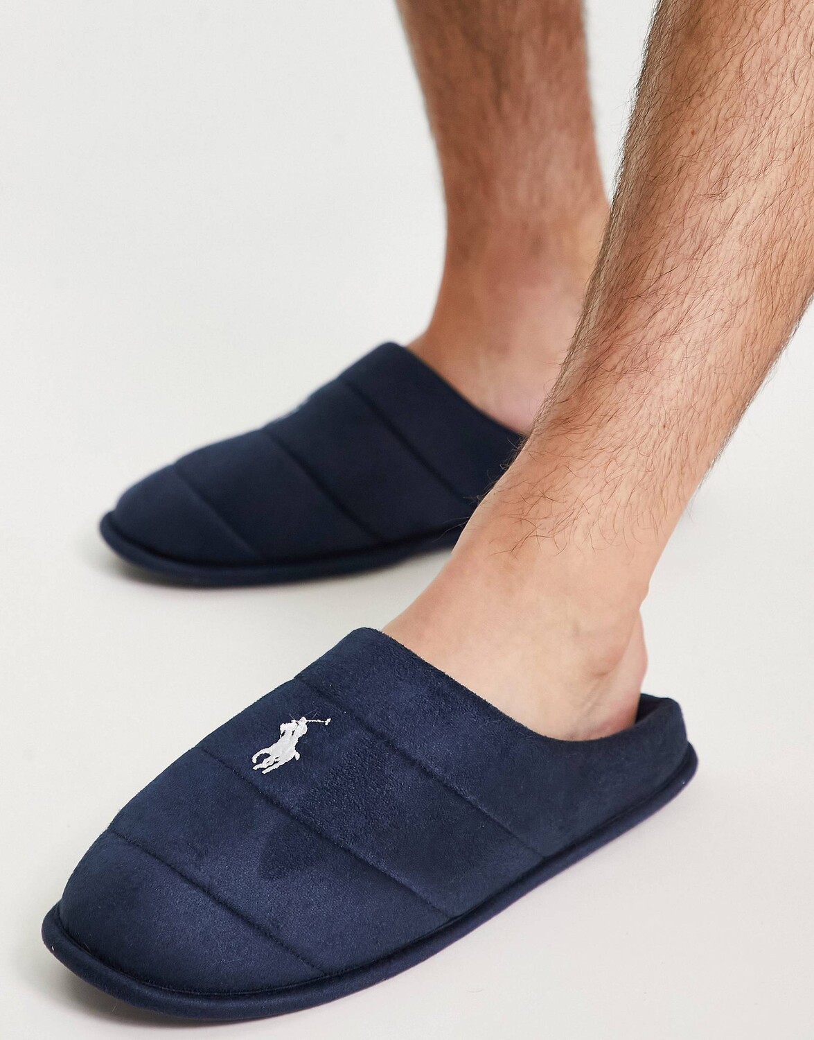 

Темно-синие шлепанцы без задника Polo Ralph Lauren