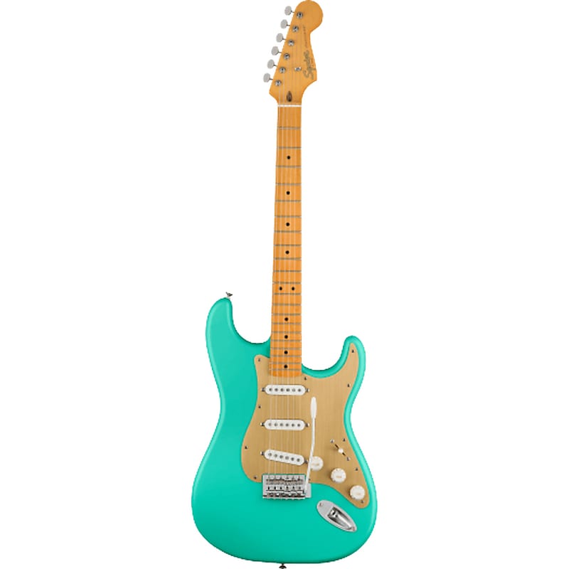 цена Fender Squier 40th Anniversary Stratocaster Vintage Edition - Satin Seafoam Green Fender Squier 40th Anniversary Stratocaster Edition -