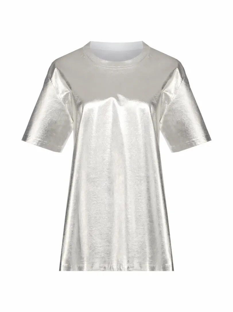 

Футболка с эффектом металлик MM6 MAISON MARGIELA