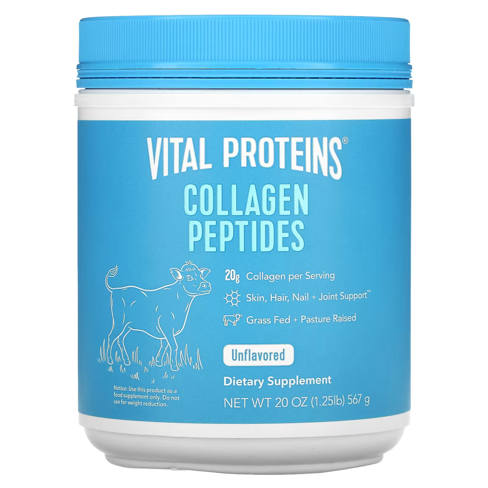 пептиды коллагена без вкусовых добавок 454 г Пептиды коллагена Vital Proteins без вкусовых добавок, 567 г