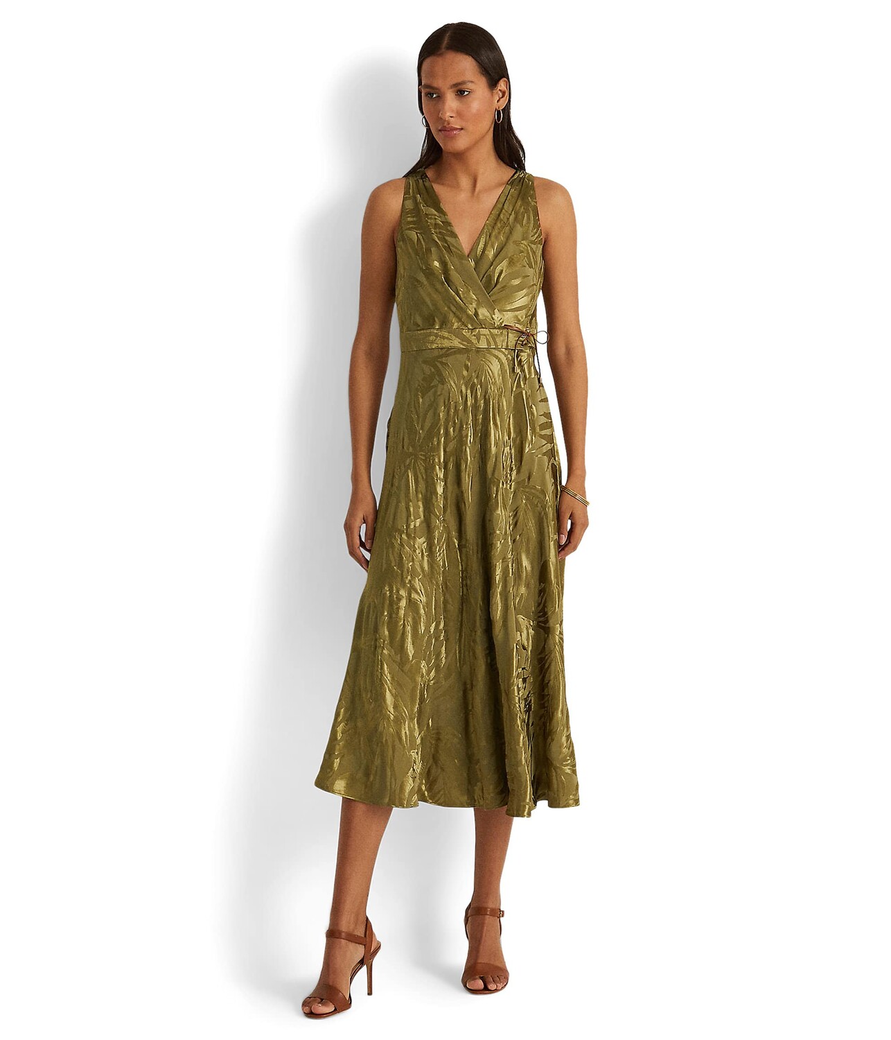 

Платье LAUREN Ralph Lauren, Palm Leaf Jacquard Sleeveless Dress