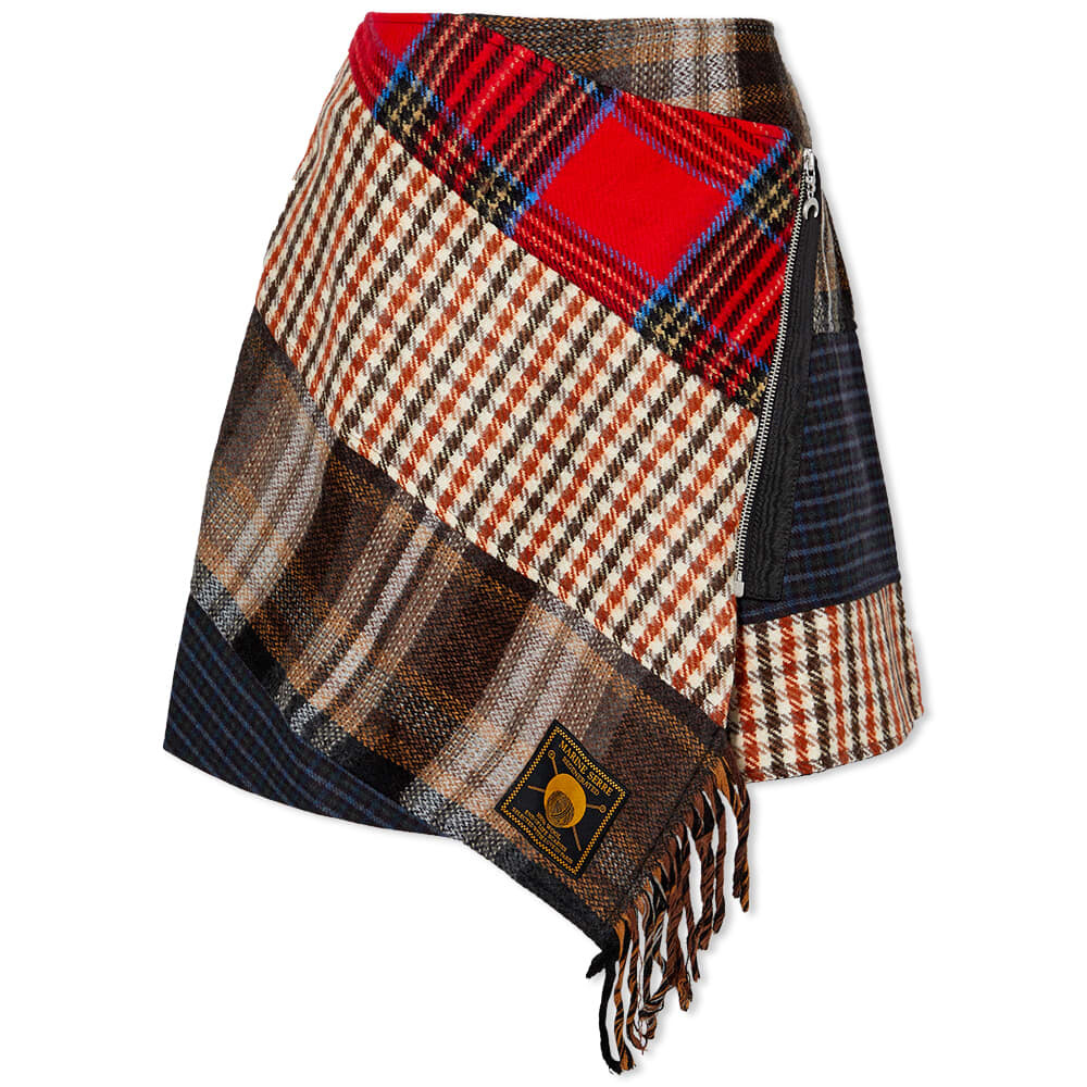 

Юбка Marine Serre Clashing Tartans Wrap Mini Skirt