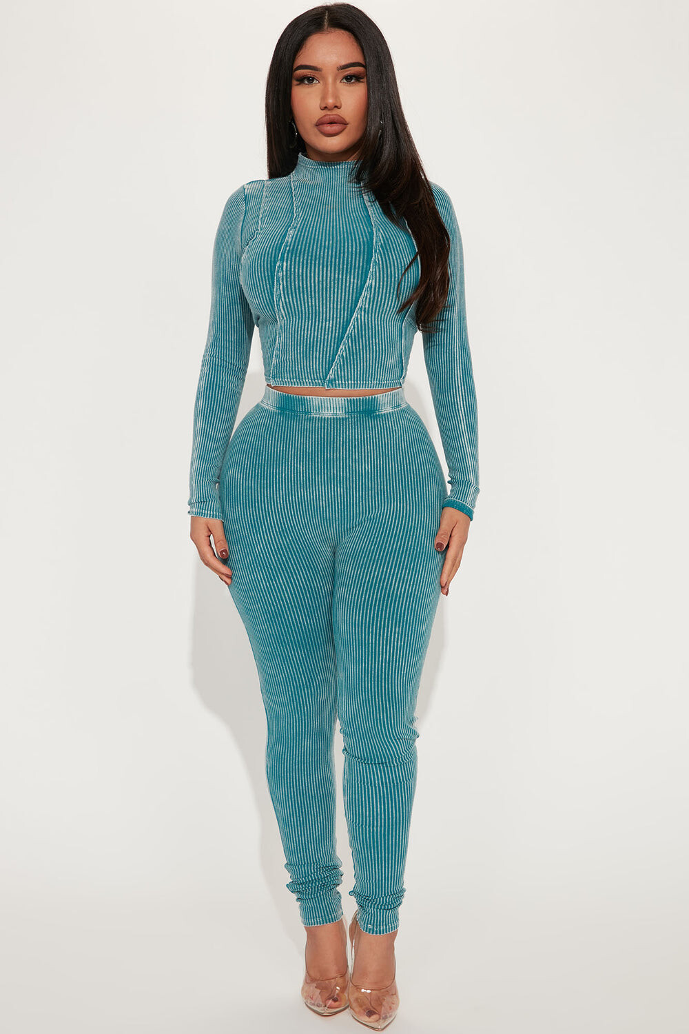 

Леггинсы Fashion Nova GD3600, бирюзовый