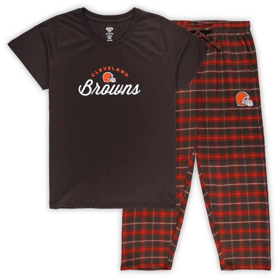 

Пижамный комплект Concepts Sport Cleveland Browns, коричневый