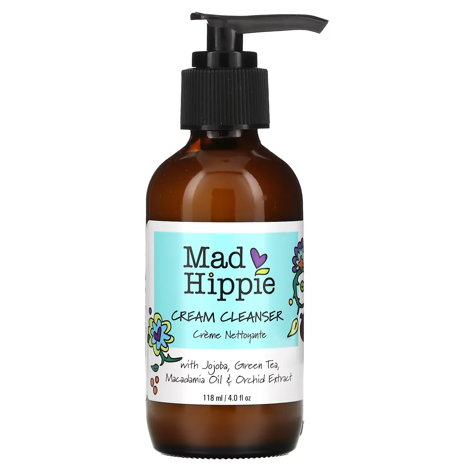 Mad Hippie, очищающий крем,13 активных веществ, 118 мл (4 жидк. унции) mad hippie крем для лица 15 активных веществ 30 мл 1 жидк унция