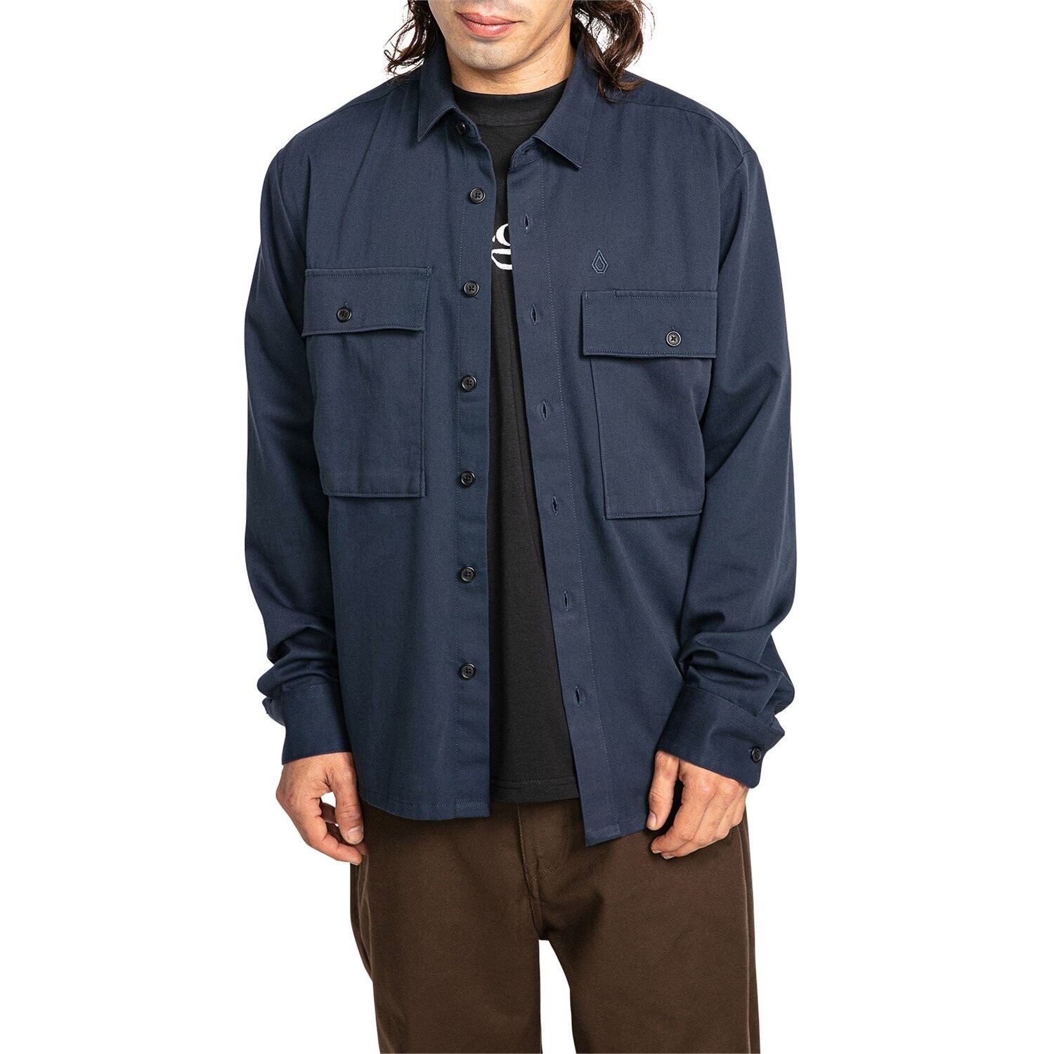 

Рубашка Volcom Louie Lopez Workshirt с длинными рукавами, нави