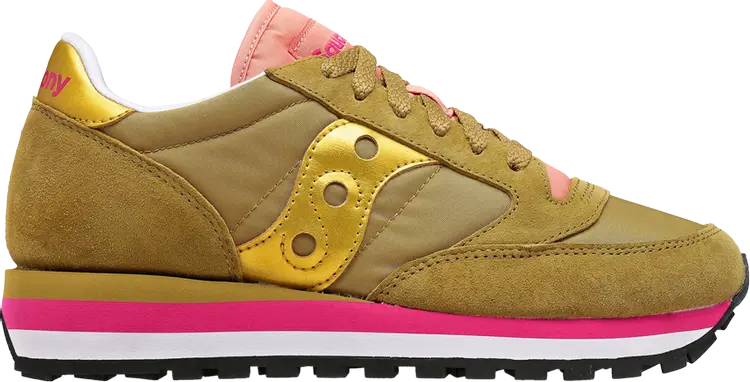 

Кроссовки Saucony Wmns Jazz Triple Olive Gold Pink, зеленый