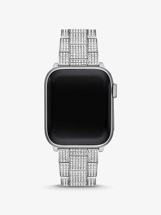 

Ремешок для часов Michael Kors Pave Silver-Tone Strap For Apple, серебро