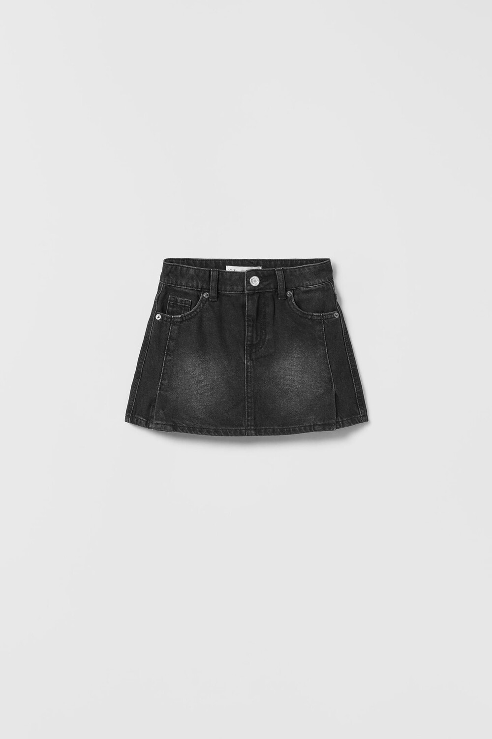 

Джинсовая юбка с отделками отделки ZARA, черный
