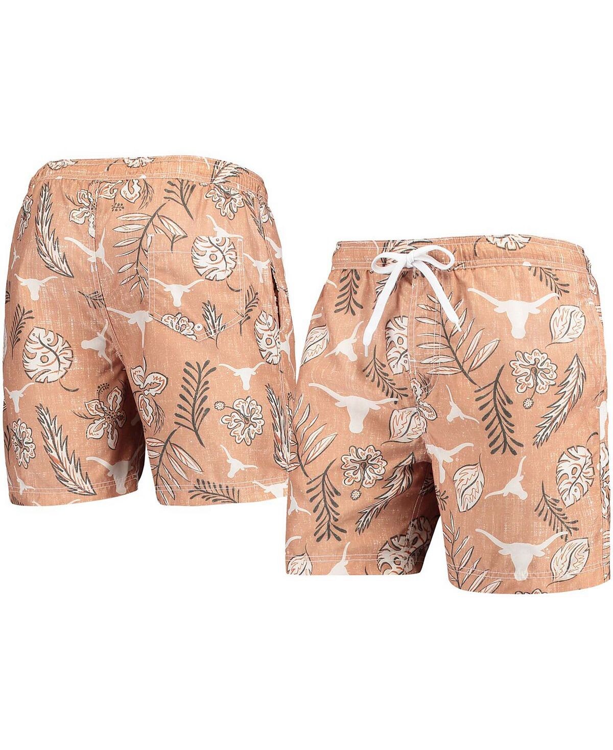 

Мужские плавки texas orange texas longhorns с винтажным цветочным принтом Wes & Willy, мульти