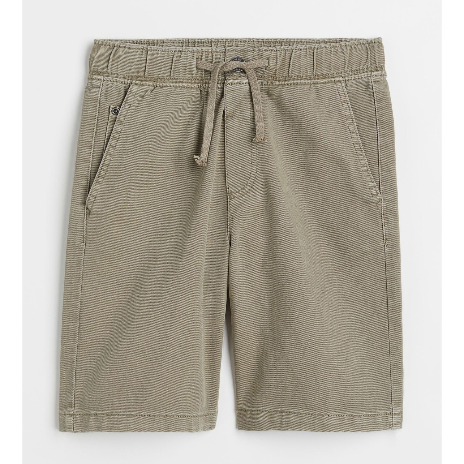 

Шорты из хлопкового твила H&M Solid-color, зеленый хаки