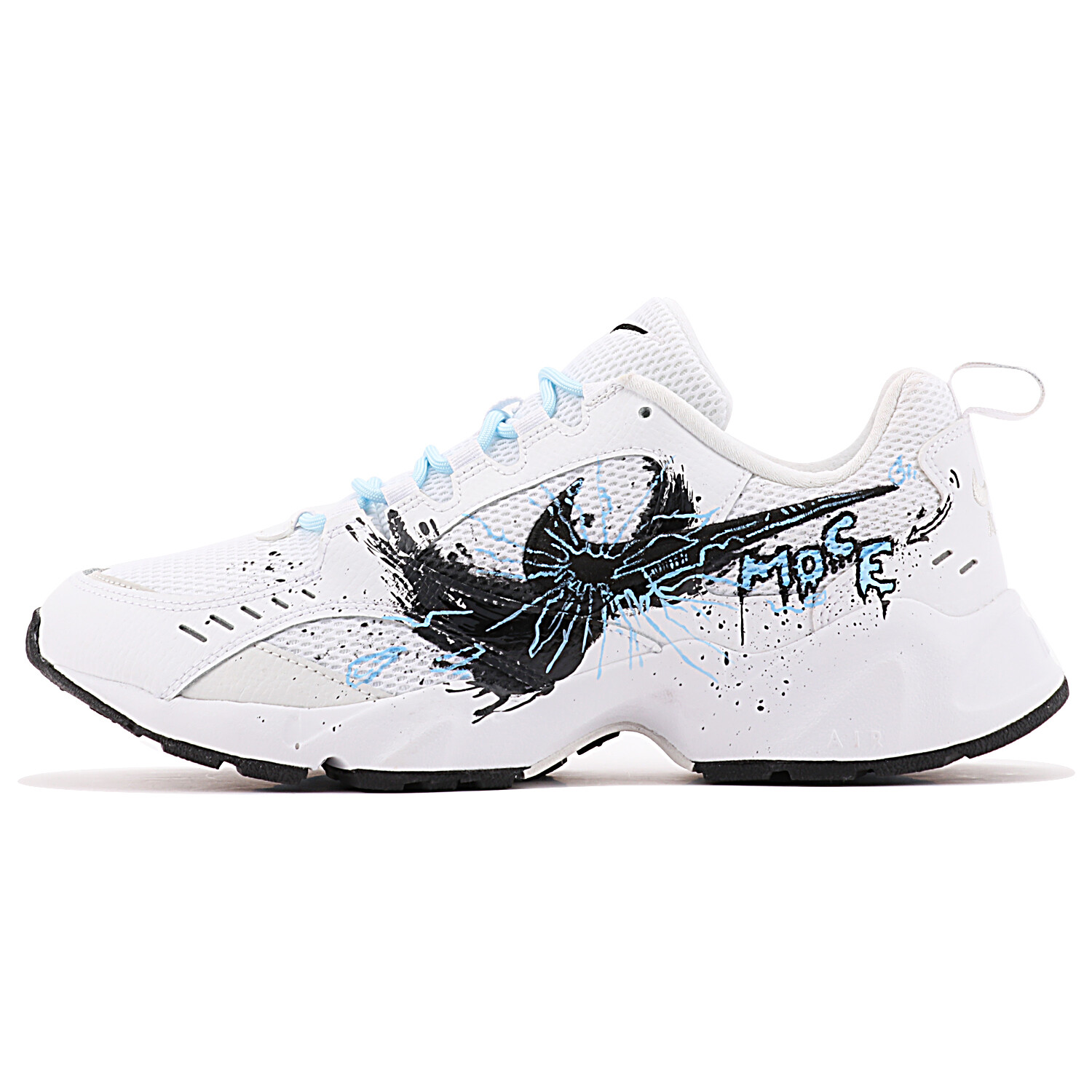 

Кроссовки Nike Air Heights Lifestyle Shoes Men Low-top White/Black/Blue, черный/белый