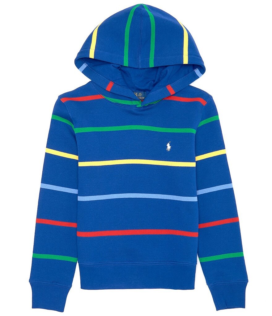 

Флисовая толстовка в полоску с длинными рукавами Polo Ralph Lauren Big Boys 8-20, синий