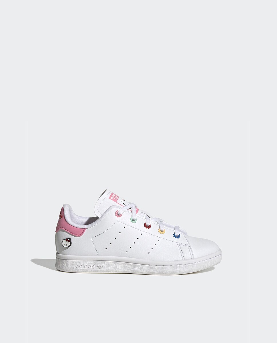 

Детские повседневные кроссовки adidas Originals x Hello Kitty Stan Smith C adidas, белый/розовый