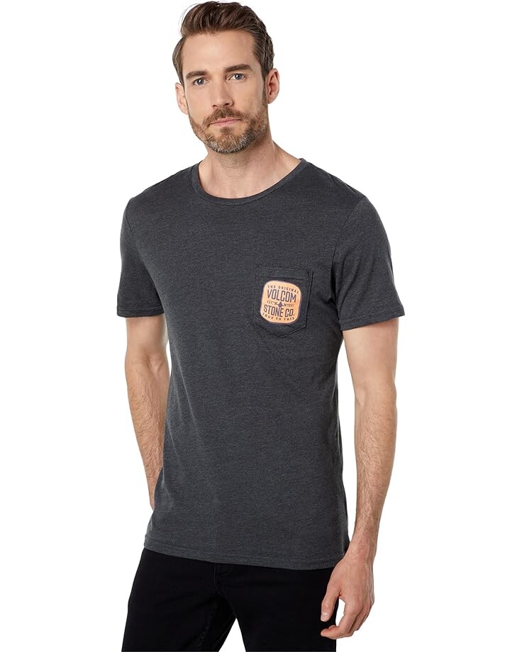 

Футболка Volcom Carbide Short Sleeve Pocket Tee, цвет Dark Black Heather