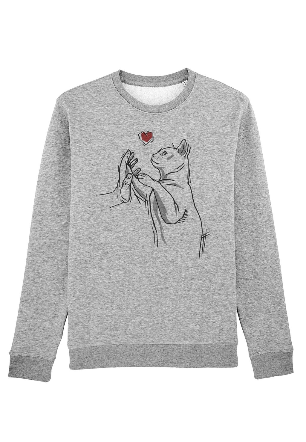 

Толстовка CAT HAND Watapparel, цвет heather grey