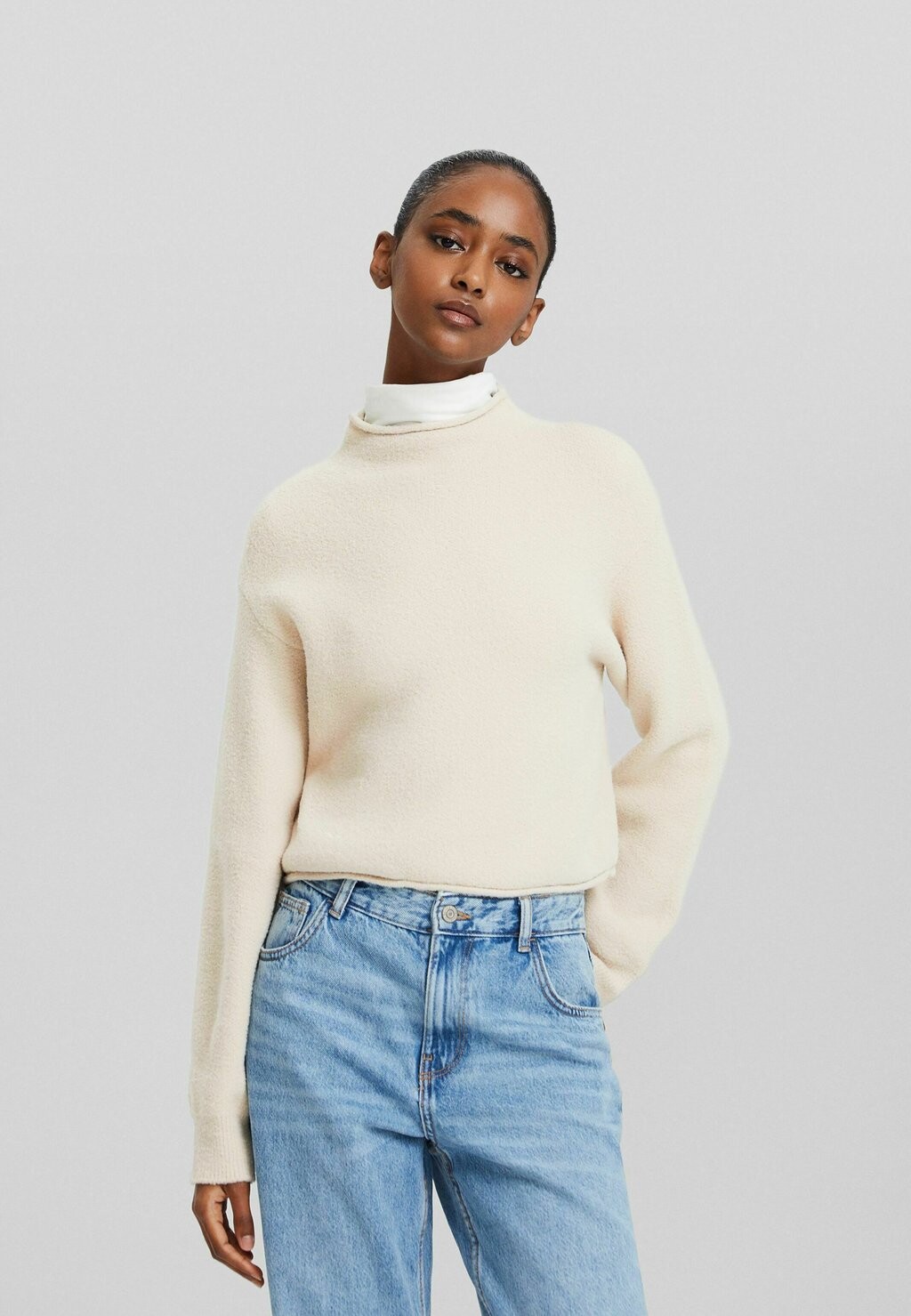 

Свитер Perkin Bershka, цвет sand