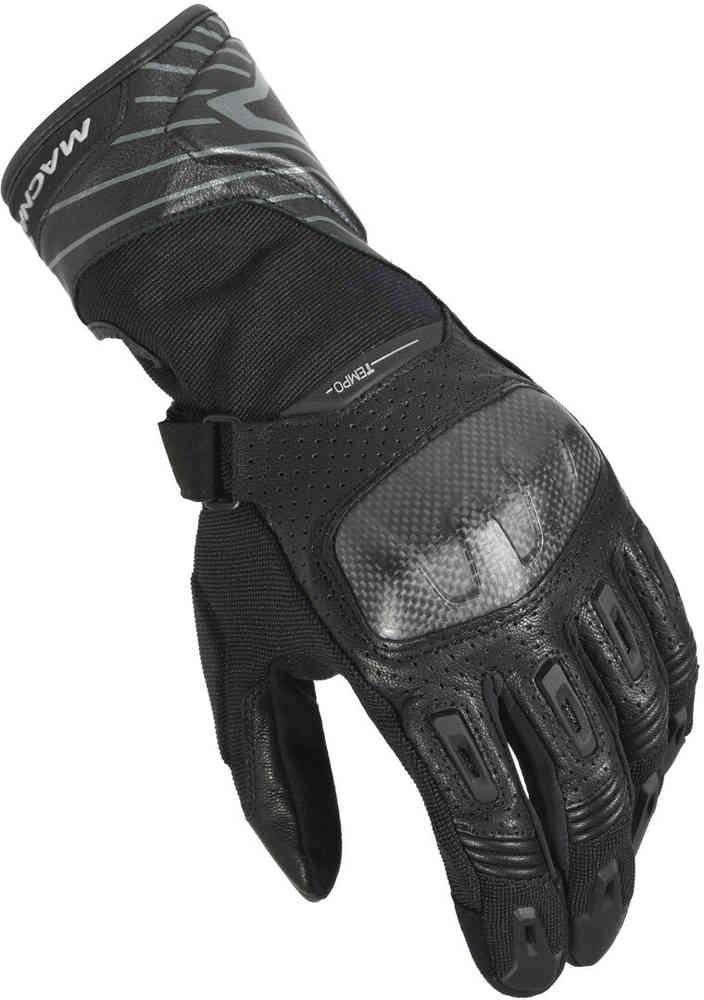 Перфорированные мотоциклетные перчатки Tempo Macna, черный
