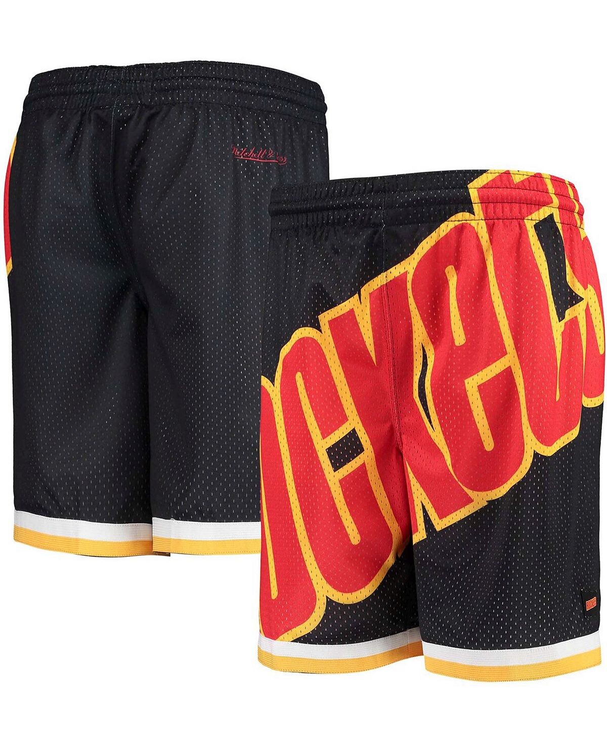 

Черные шорты Big Boys Houston Rockets Hardwood Classics Throwback с сетчатыми шортами Big Boys Mitchell & Ness, Черный