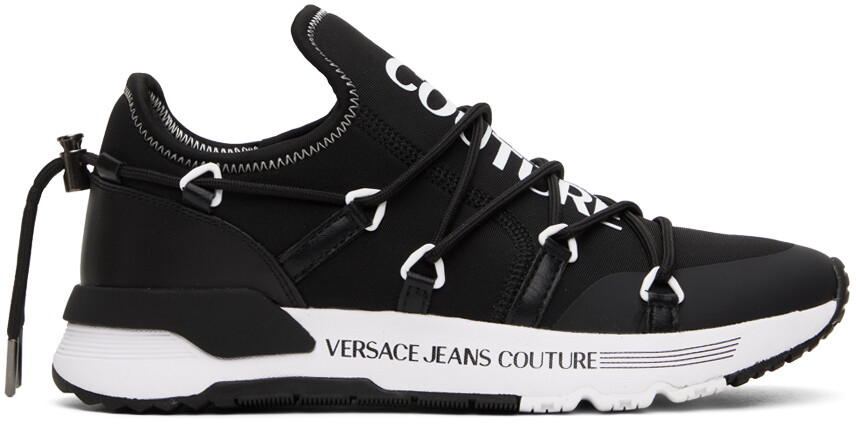 

Черно-белые кроссовки Dynamic Versace Jeans Couture