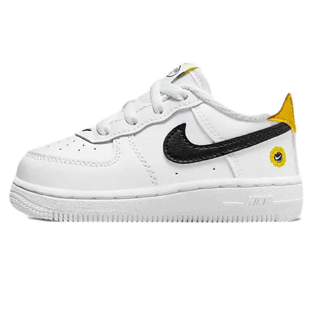 Кросcовки Nike Force 1 LV8, белый/черный/желтый - фото