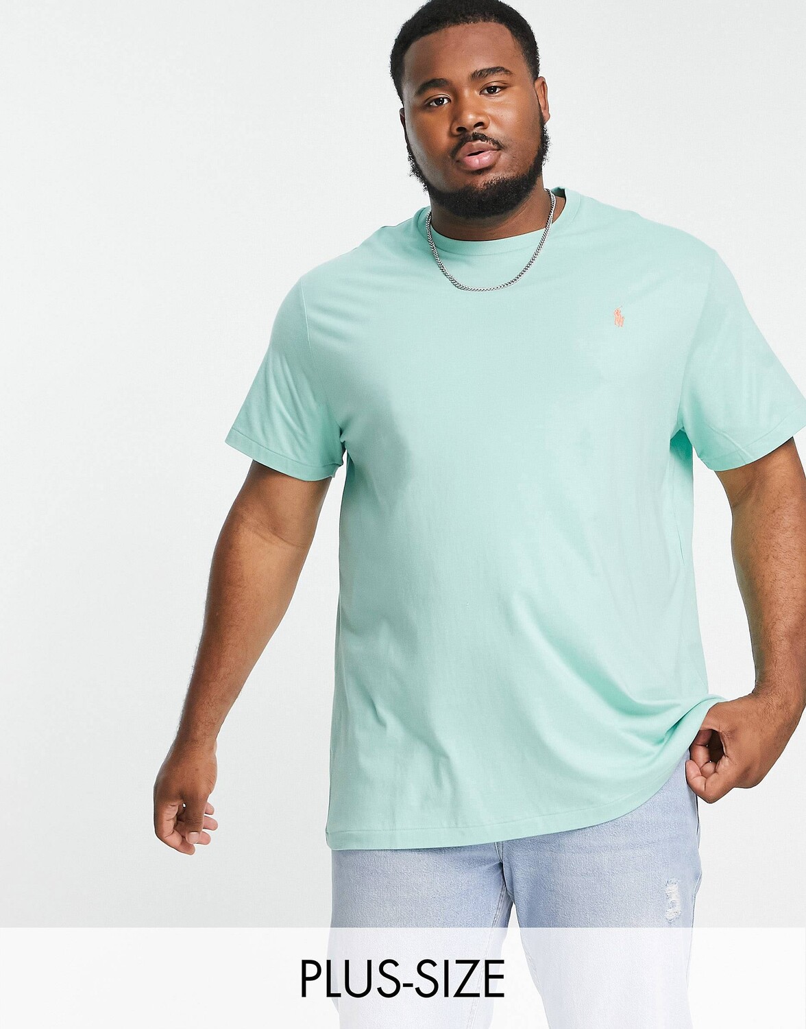 

Светло-зеленая футболка Polo Ralph Lauren Big & Tall с логотипом в виде пони