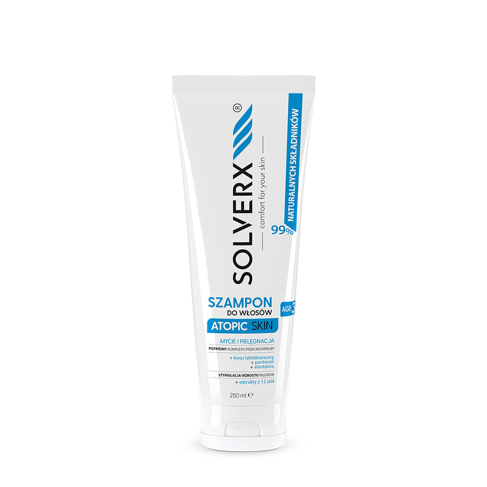 

SOLVERX Шампунь Atopic Skin для редеющих и жирных волос 250мл