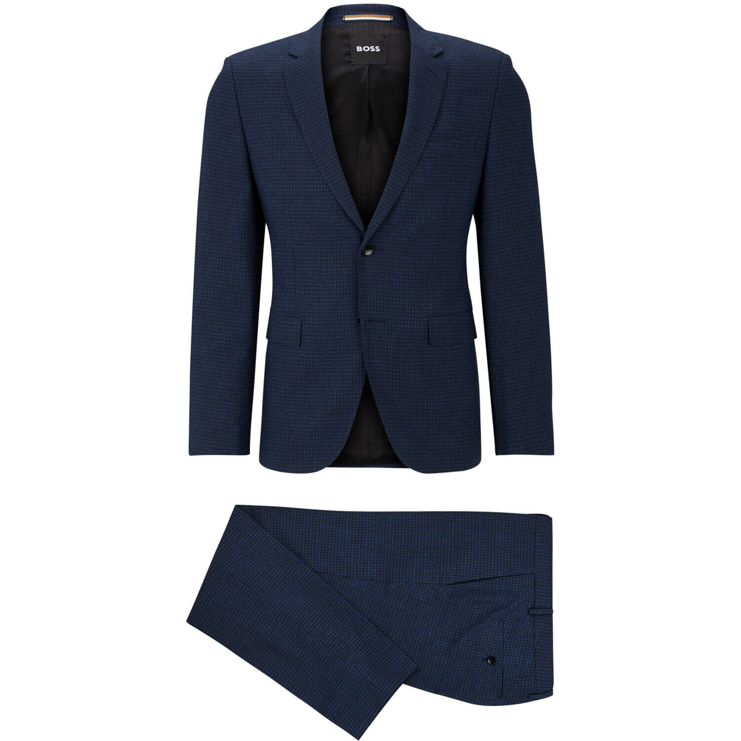 

Костюм Boss Extra-Slim-Fit In Checked Stretch Cloth, темно-синий