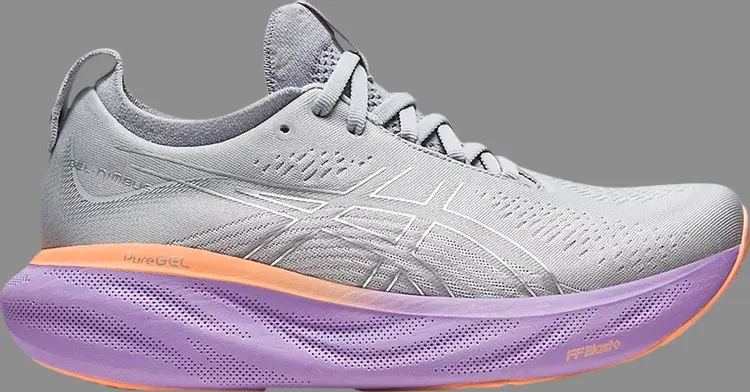 

Кроссовки wmns gel nimbus 25 wide 'piedmont grey purple' Asics, серый