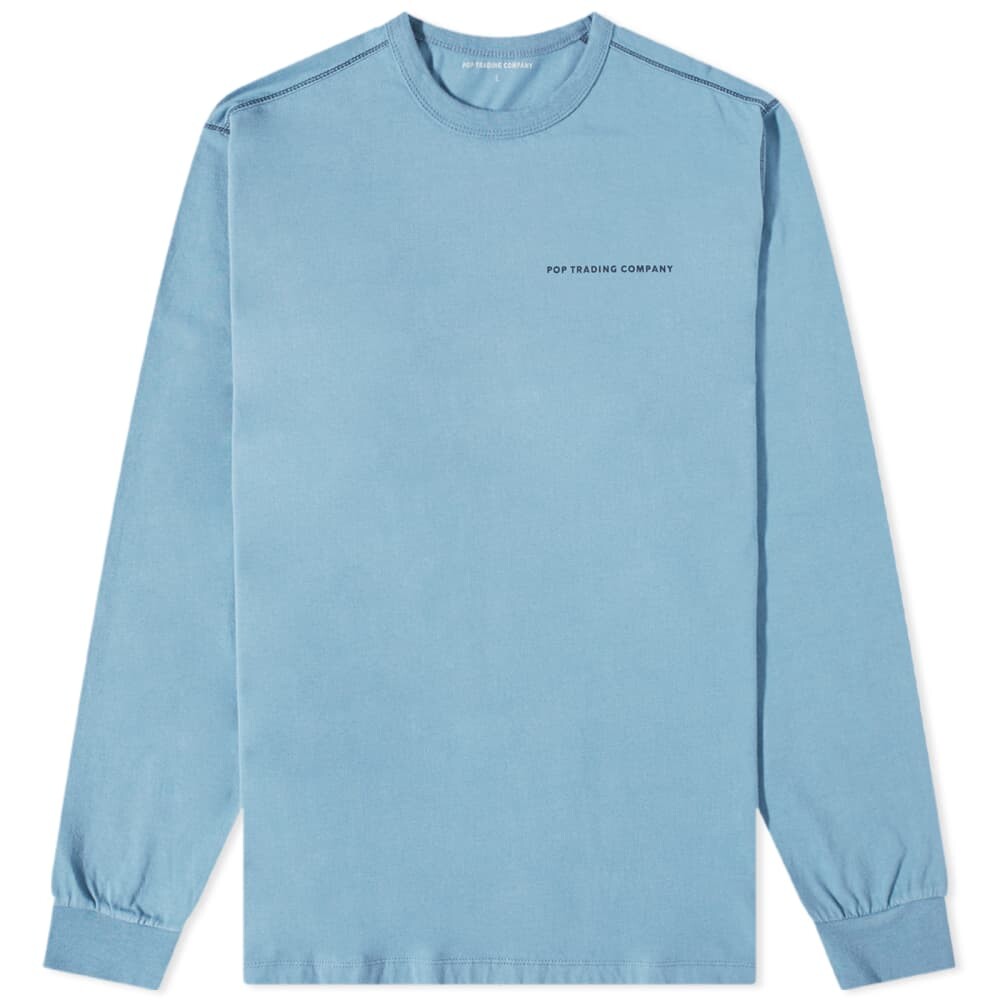 

Футболка Pop Trading Company Long Sleeve Logo Tee, Синий