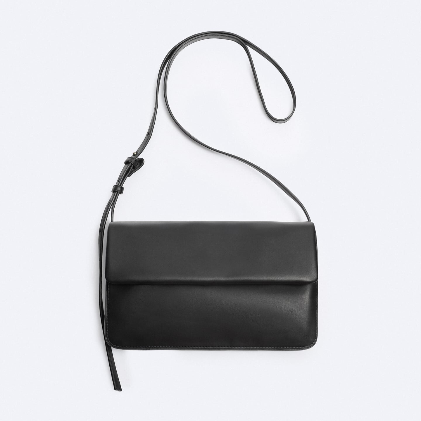 

Сумка Zara Crossbody With Foldover Flap, черный