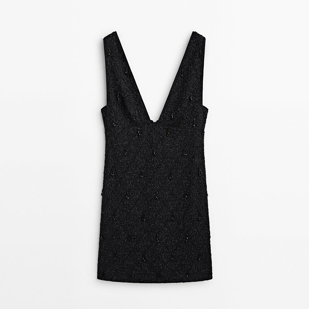 

Платье Massimo Dutti Short Beaded, черный