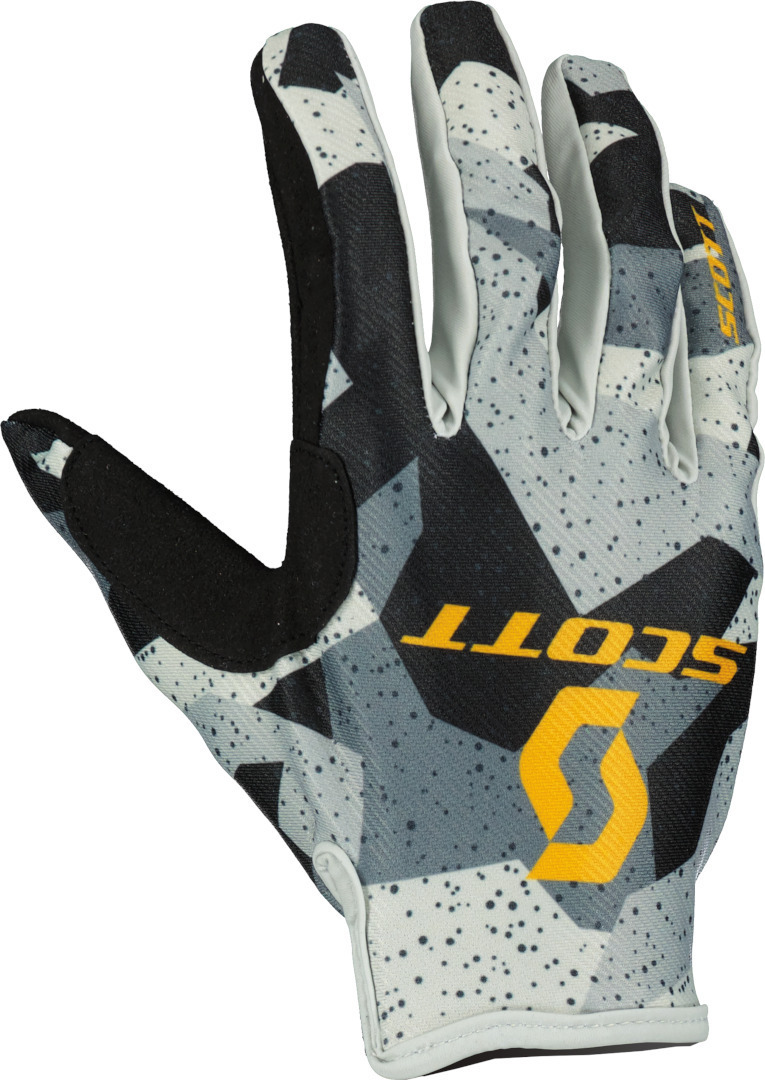 Детские перчатки Scott 350 Fury Evo 2023 с логотипом, черный/серый/белый перчатки stg детские белый черный 1 шт