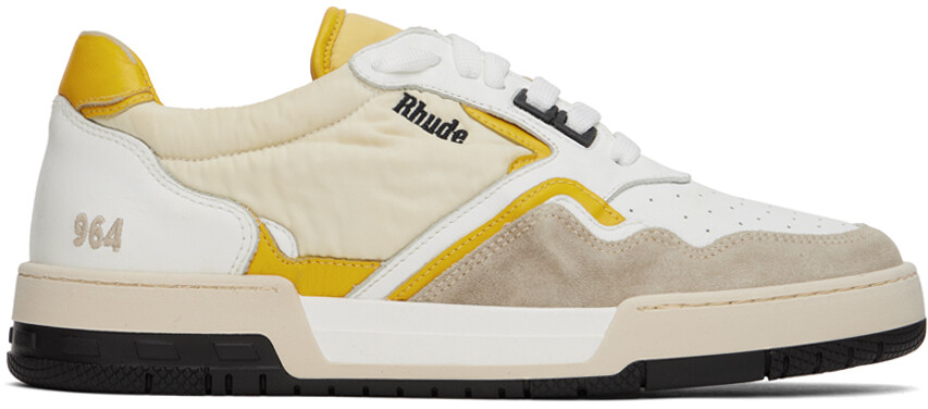 

Бело-желтые гоночные кроссовки Rhude
