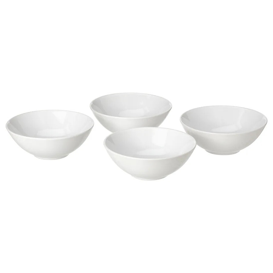 

Набор мисок Ikea Godmiddag, 16 см, 4 предмета, белый