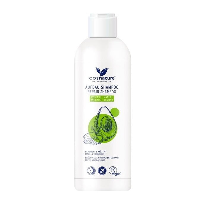 Cosnature Repair Shampoo натуральный восстанавливающий шампунь для волос с авокадо и миндалем 250мл