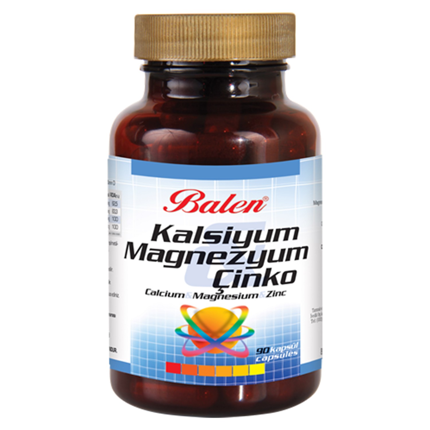 Витаминный комплекс Balen кальций, магний, цинк, 90 капсул витаминный комплекс balen omega 3 витамин b кальций магний цинк
